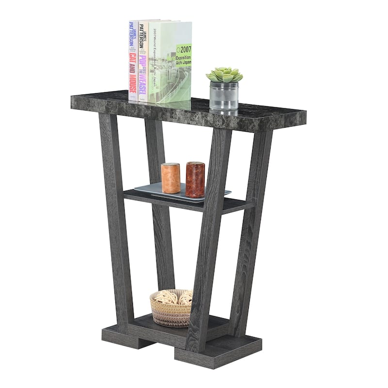 Convenience Concepts Newport V Console with Shelves