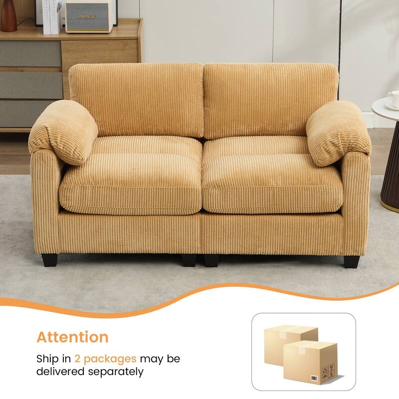 Corduroy Loveseats, Soft, Comfortable & Pet-Friendly