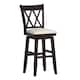 Eleanor Double X Back Wood Swivel Bar Stool by iNSPIRE Q Classic - Antique Black - Bar height