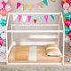 preview thumbnail 2 of 6, Kids and Baby Queen Size Wooden House-shaped Bed Platform Bed With Headboard For Home