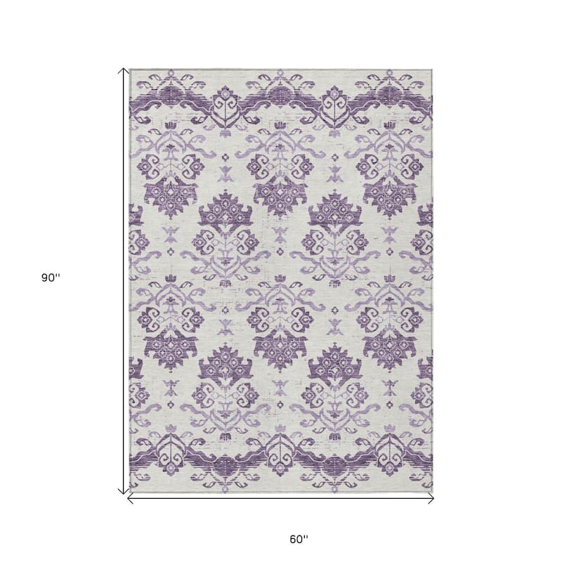 HomeRoots Oriental Transitional Rectangle Outdoor Rug