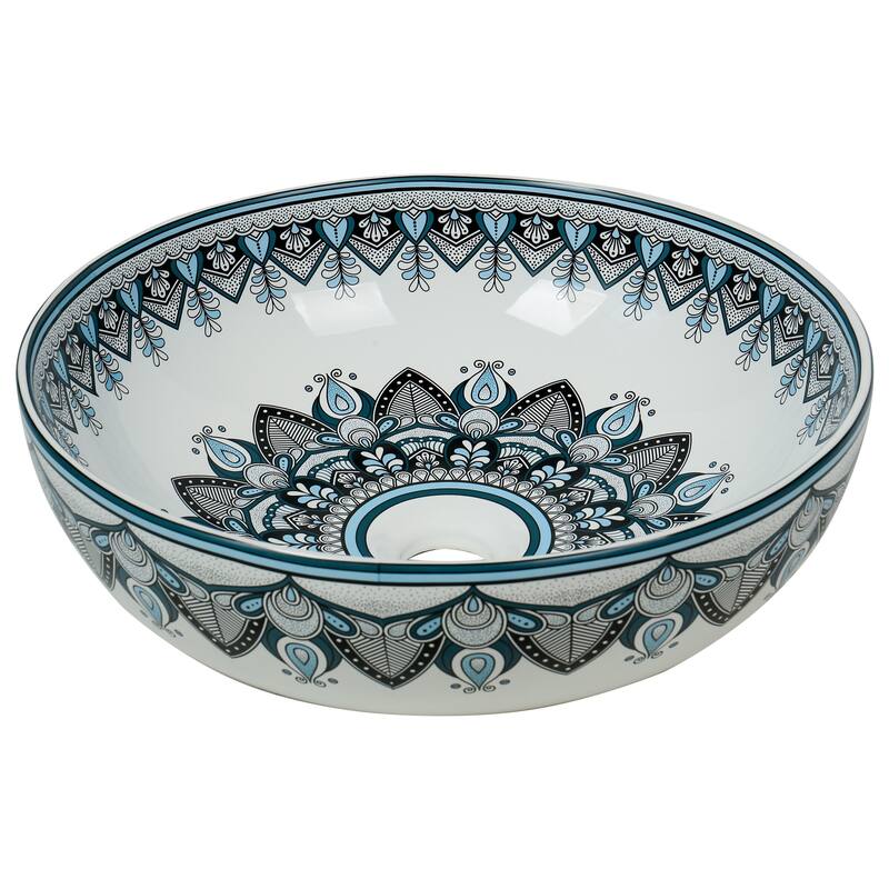 16" Round Artistic Ceramic Vessel Sink