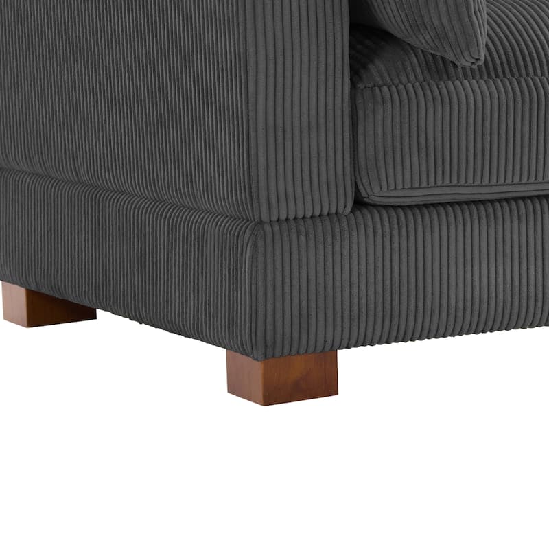 Corduroy Upholstered Modular Sectional Sofa for Living Room