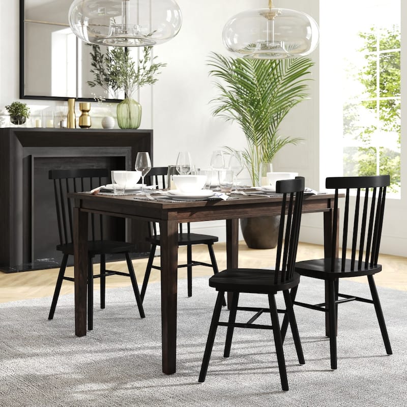 Solid Wood Commercial Grade Dining Table - 47"D x 36.25"W x 30.25"H - Wenge Matte