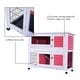 preview thumbnail 8 of 30, Lovupet Rabbit Hutch Cage with Pull Out Tray, 2 Stroy Outdoor Indoor Wooden Bunny Cage, Rabbit House 0323