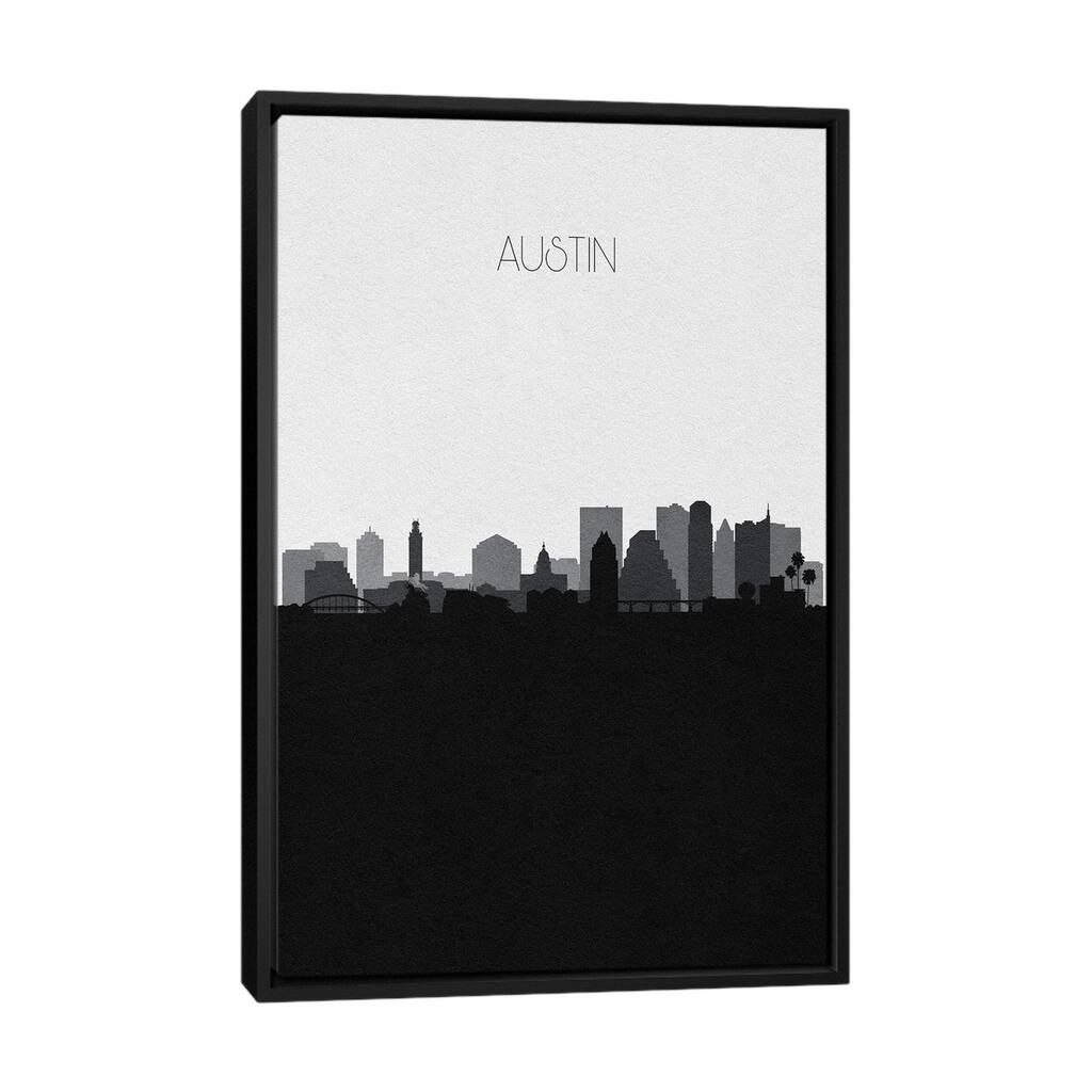 iCanvas "Austin Skyline" by Ayse Deniz Akerman Framed