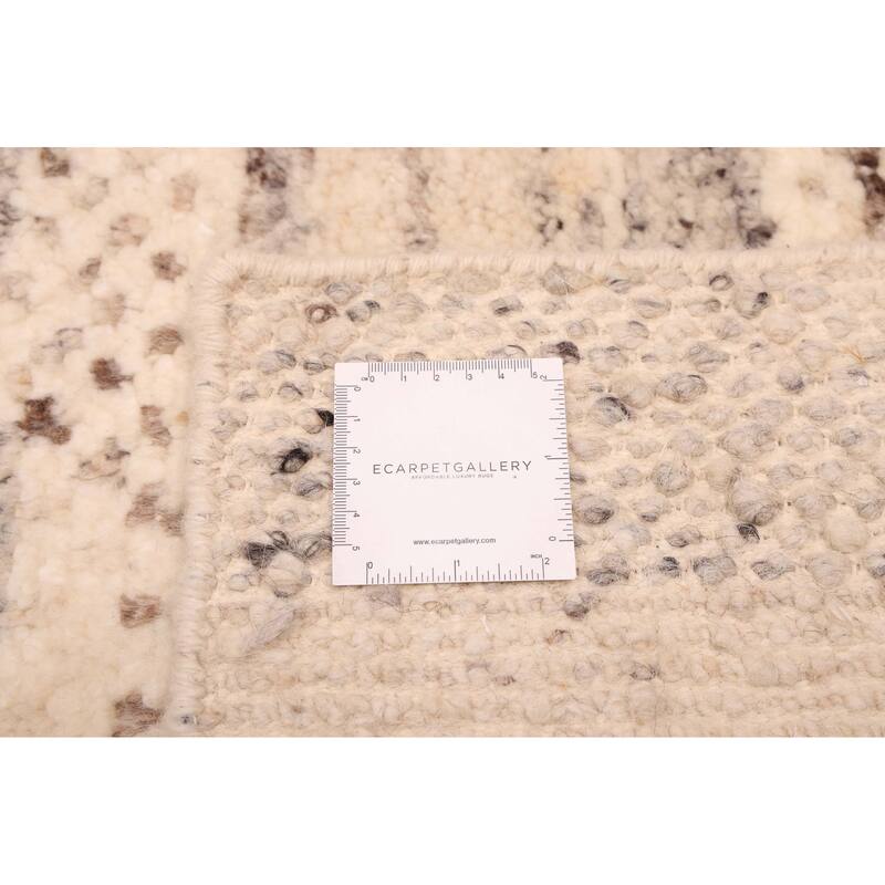 ECARPETGALLERY Hand-knotted Looma Ivory Wool Rug - 8'0 x 9'11