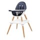 preview thumbnail 4 of 9, Childrens High Dining Chair Detachable Two-In-One Table And Chair Navy Blue - 24.61"L x 24.41"W x 39.76"H