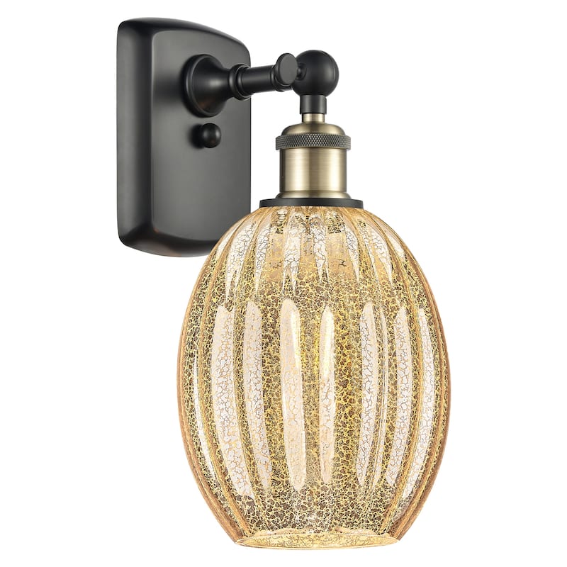 Innovations Lighting 516-1W-12-7 Preston Sconce Preston 12" Tall Wall - Black Antique Brass / Mercury