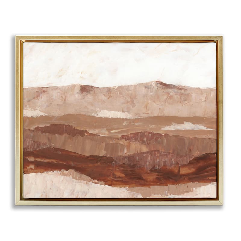 Stupell Abstract Canyon Painting Framed Floater Canvas Wall Art Design by BlursByAI