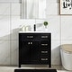 preview thumbnail 72 of 143, Modern Bathroom Vanity with Sink & Faucet Storage Cabinet Set 30 in - Black
