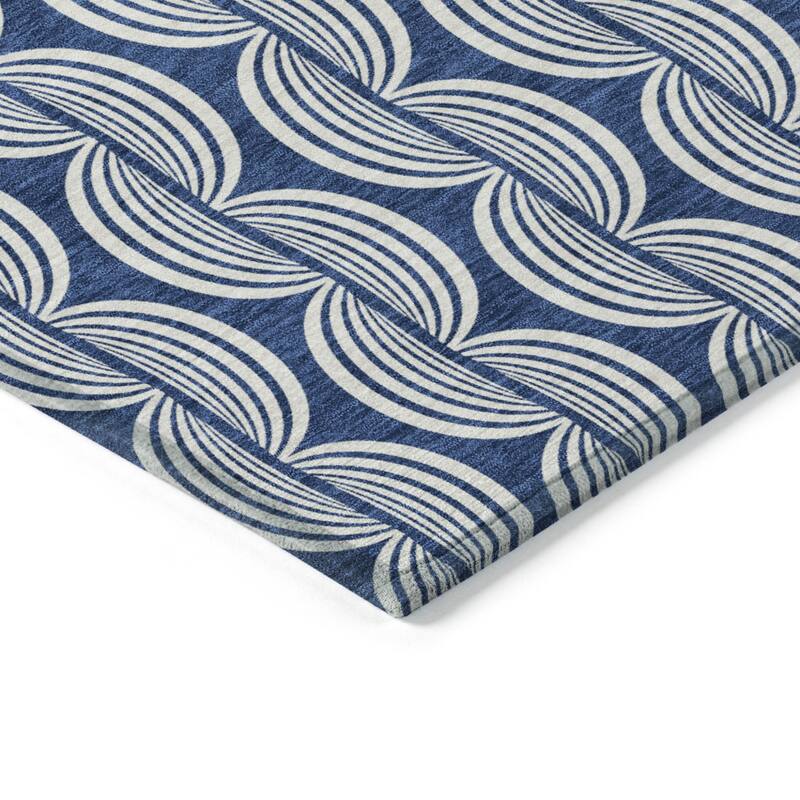 HomeRoots Ogee Transitional Rectangle Outdoor Rug
