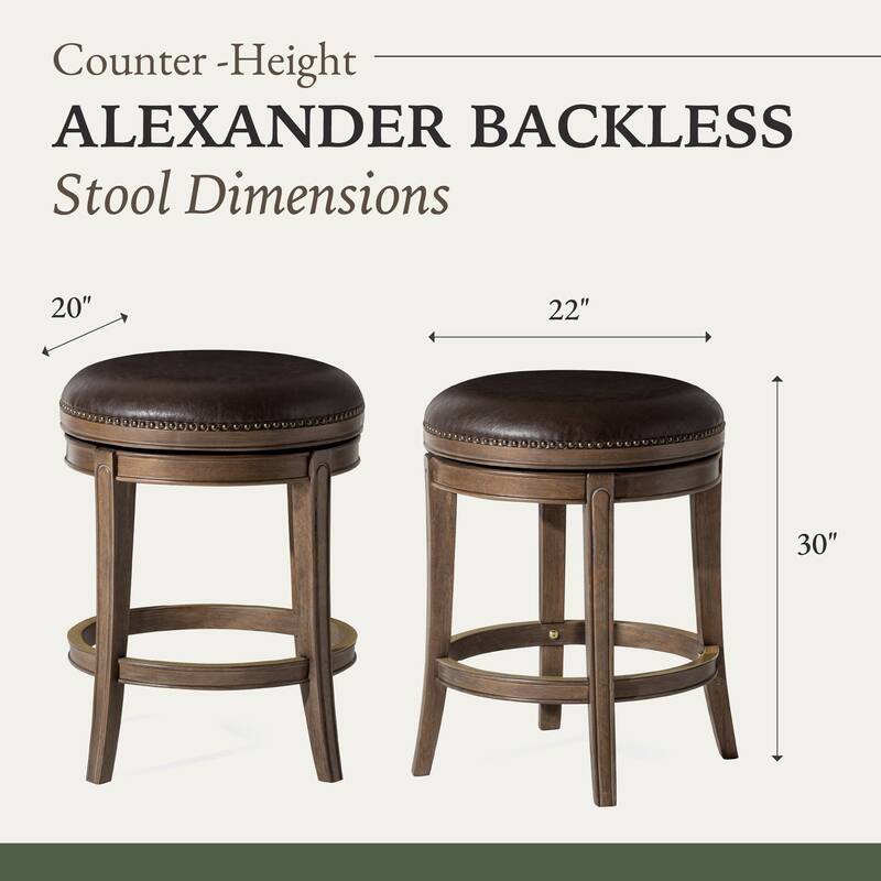 Maven Lane Alexander Backless Swivel Kitchen Stool