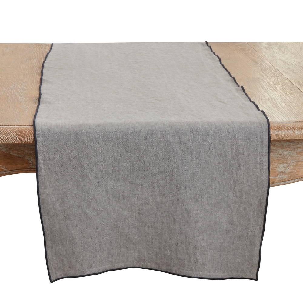 Stonewashed Stitched Edge Table Runner
