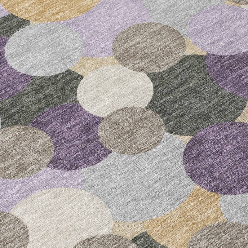 Machine Washable Indoor/ Outdoor Mucho Bubbles Chantille Rug