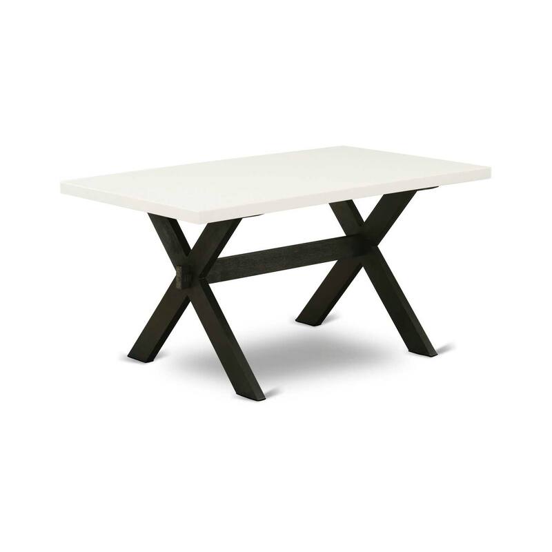 HomeStock 5-Piece Natural Oak Finish Solid Wood Top Dining table with 4 Chairs