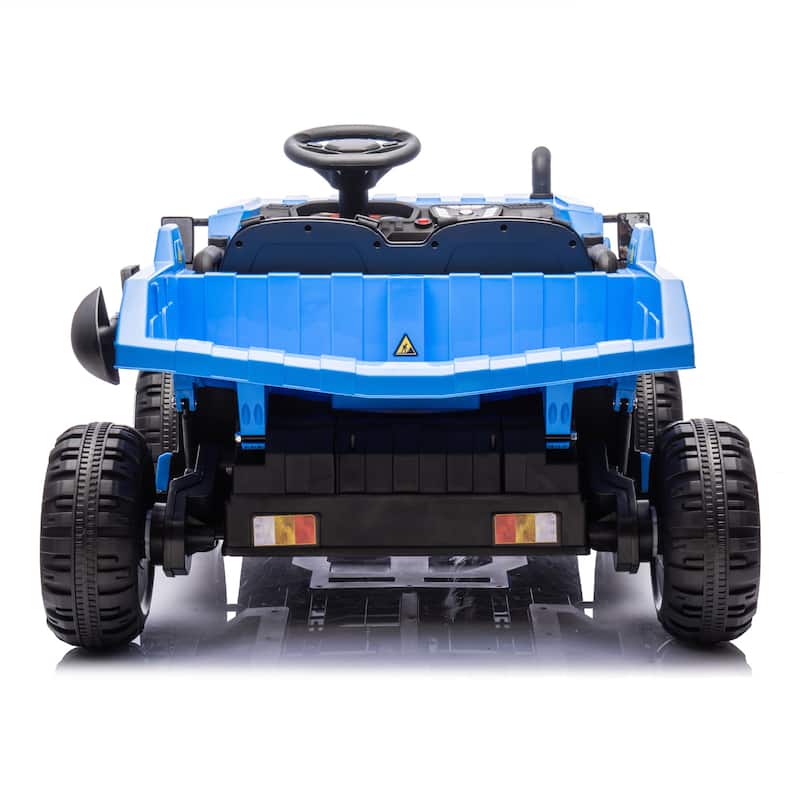 24V Two-seater Kids Ride On Electric Car W/parents control,Seat width 19.69in,E-rear dump,For Kids Aged 3+