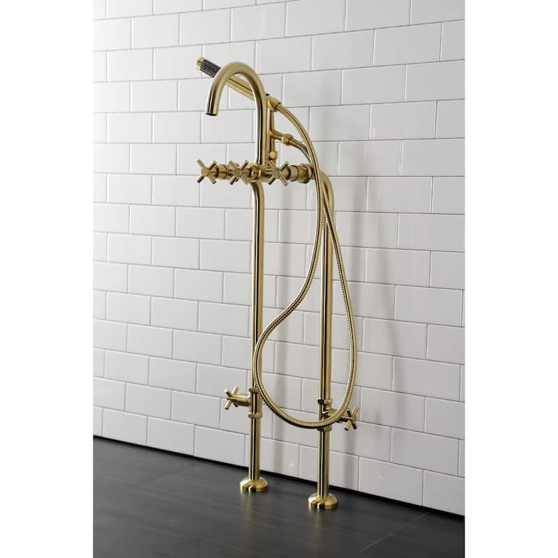 Kingston Brass Concord Freestanding Tub Faucet with Supply Line