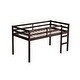 preview thumbnail 7 of 6, Wooden Low Height Twin Size Loft Bed with Ladder,Strengthened Slats,Kids Bed Design