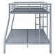 preview thumbnail 11 of 14, Full XL over Queen Metal Bunk Bed with Ladder and Guardrails