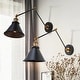 preview thumbnail 1 of 21, Carbon Loft Modern Black Gold Swing Arm Lights Wall Sconces for Bedroom
