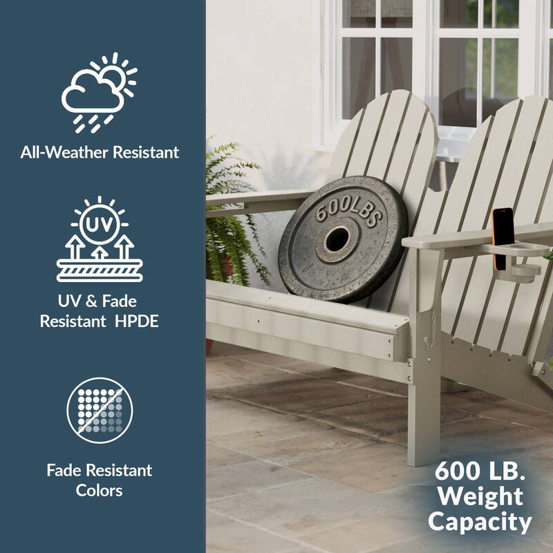Hanniford Poly Adirondack 49 Inch Folding Bench