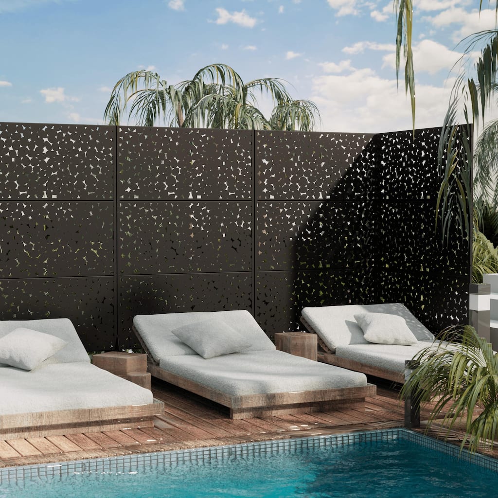 Outdoor Privacy Screen Metal Privacy Screen Panel Free Standing - 72*47