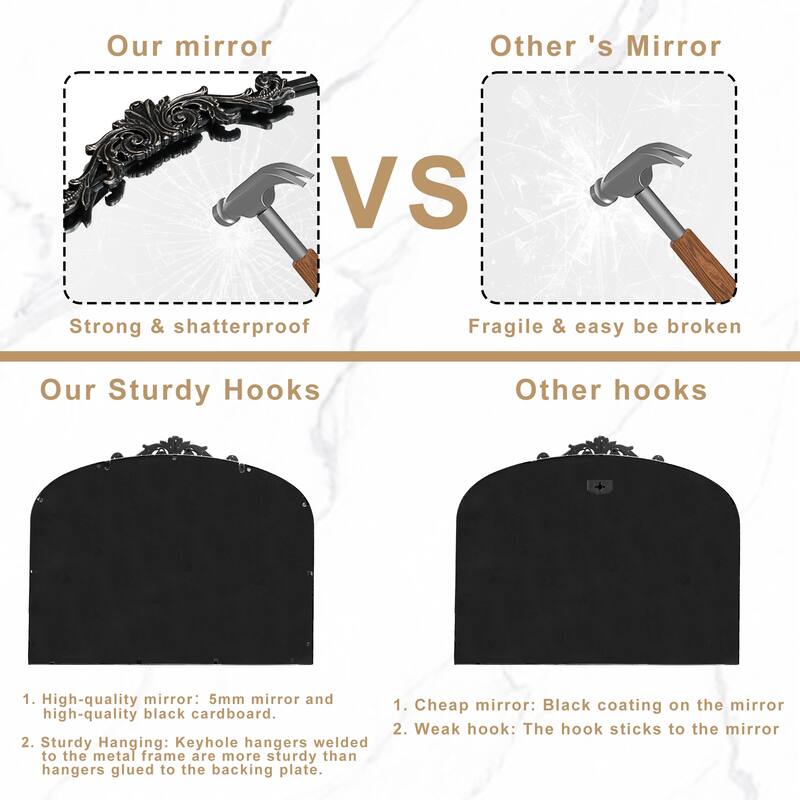 Traditional Baroque Ornate Wall Mirror