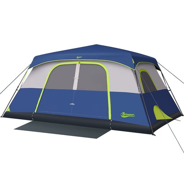 Instant Cabin Tent, 8 Person/10 Person Camping Tent with Rainfly