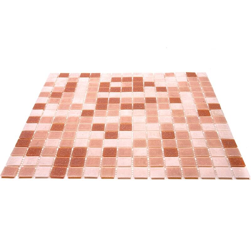 Apollo tile 12" x 12" Mingles Glossy Peach Pink Glass Tile (20 sq ft/case) - 20 Pack