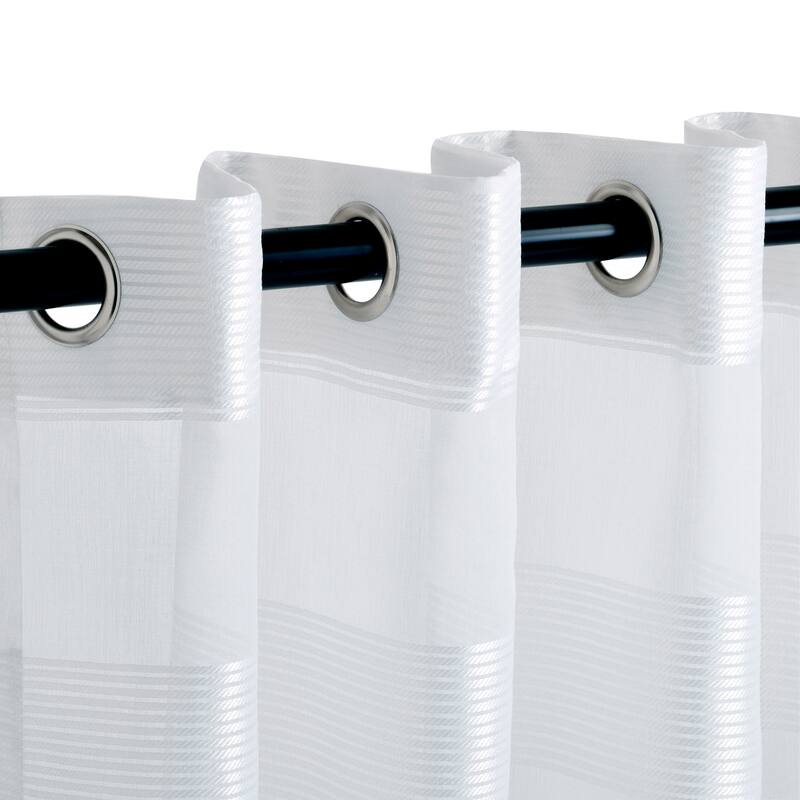 Superior Alzane Rope Sheer Grommet Curtain Panel - (Set of 2)