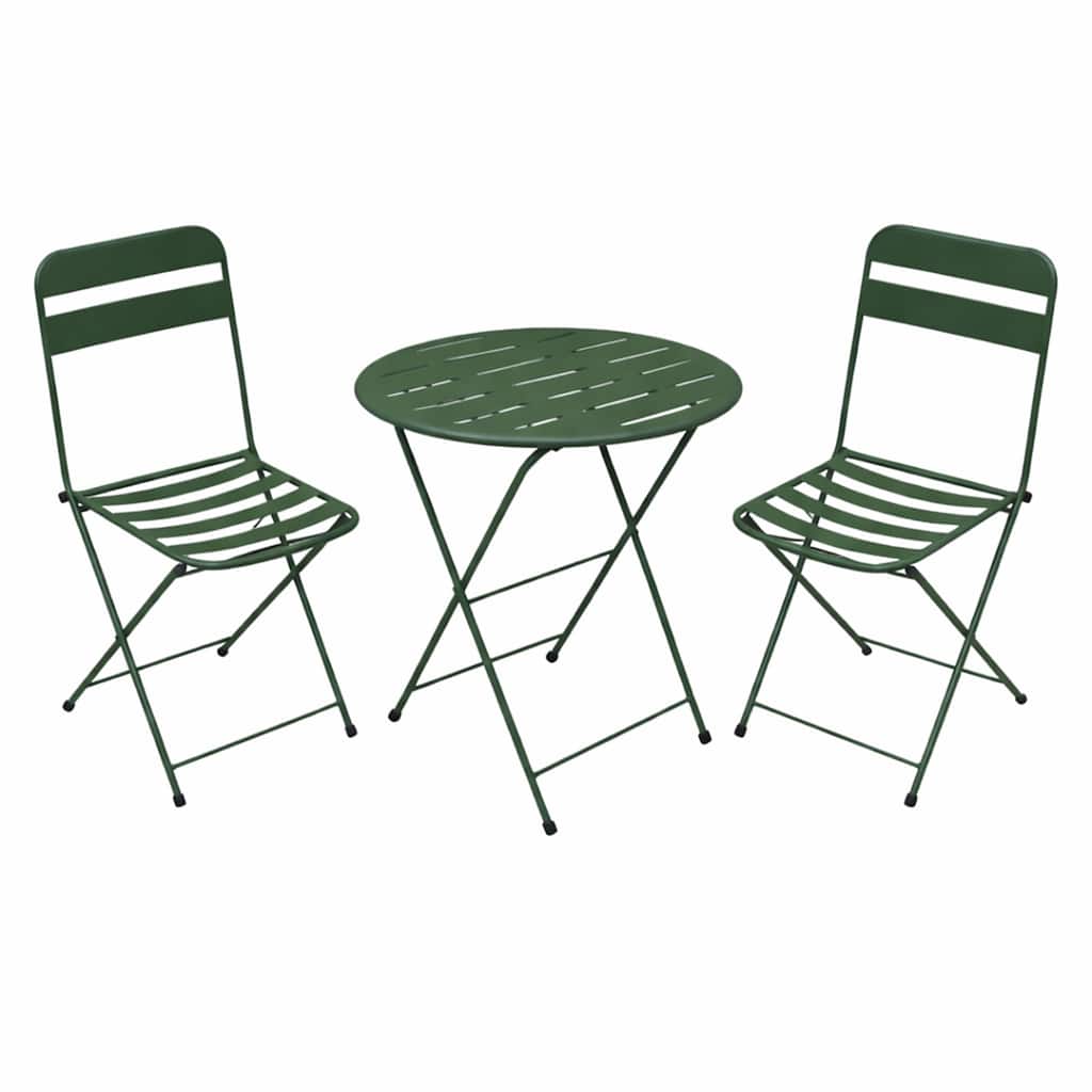 28-in H 3-Piece Metal Folding Bistro Set , Green