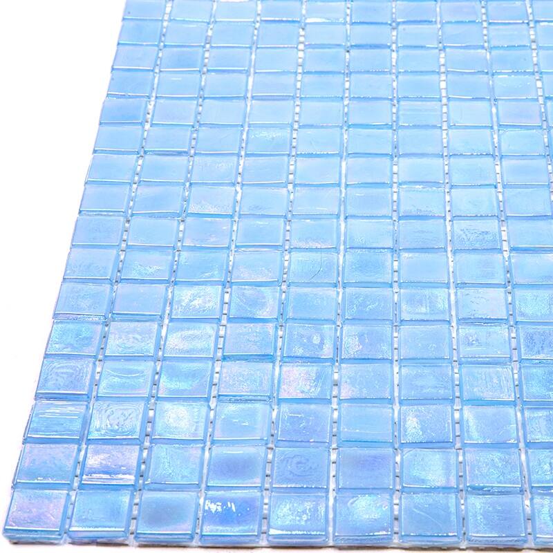 Apollo tile 12" x 12" Skosh Glossy Light Sky Blue Glass Tile (18.69 sq ft/case) - 20 Pack
