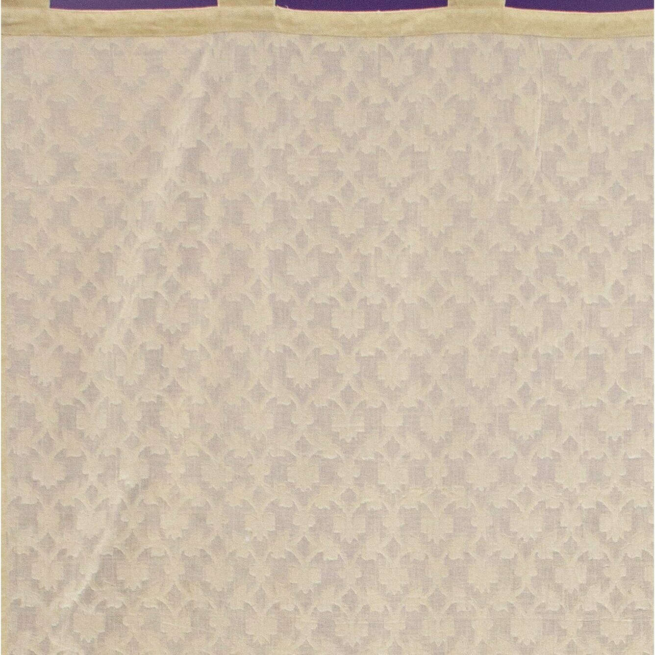 Shop Linen Luxury Textured Weave Tab Top Sheer Curtains Cotton Off