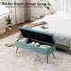 preview thumbnail 66 of 92, Velvet Storage Ottoman Bench with gold legs and Nailhead Trim for Bedroom/End of Bed/Entryway/Window