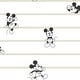 preview thumbnail 1 of 4, Disney Mickey Mouse Stripe Black & White Wallpaper