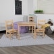 preview thumbnail 38 of 41, Kids 3 Piece Solid Hardwood Table and Chair Set for Playroom, Kitchen