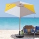preview thumbnail 31 of 101, Autlaycil 7.5FT Solar Patio Umbrella with Base and Tilt,Crank White+Yellow+Khaki