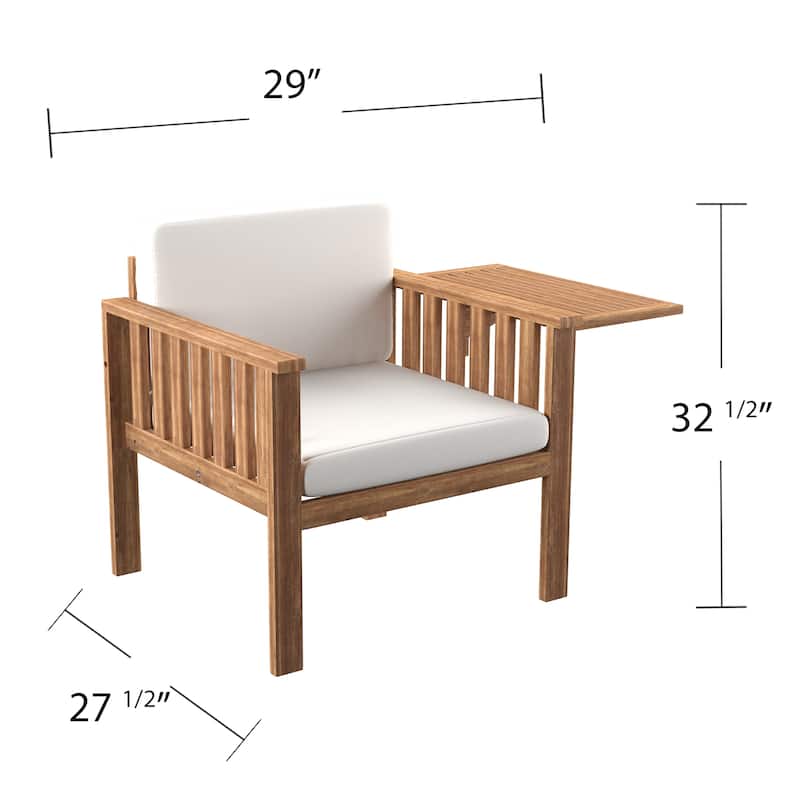 Contemporary Natural Wood Lounge Chair