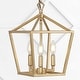 preview thumbnail 40 of 198, Marion Lantern Metal LED Pendant, by JONATHAN Y 10" - Brass Gold