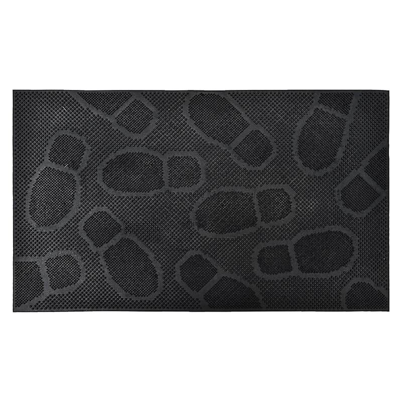Outdoor Front Door Mat 30x18 Rubber Shoeprint - 18 W x 30 L x 1/8 H