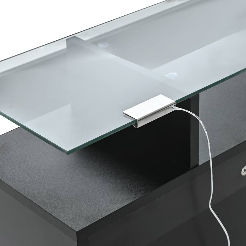 Slim Entryway Organizer with 2 Flip Drawers