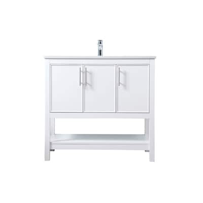 Elegant Lighting VF26636 Everett 36" Free Standing Single Basin Vanity