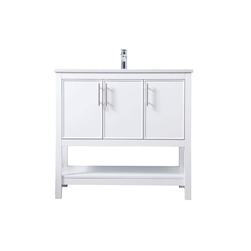 Elegant Lighting VF26636 Everett 36" Free Standing Single Basin Vanity