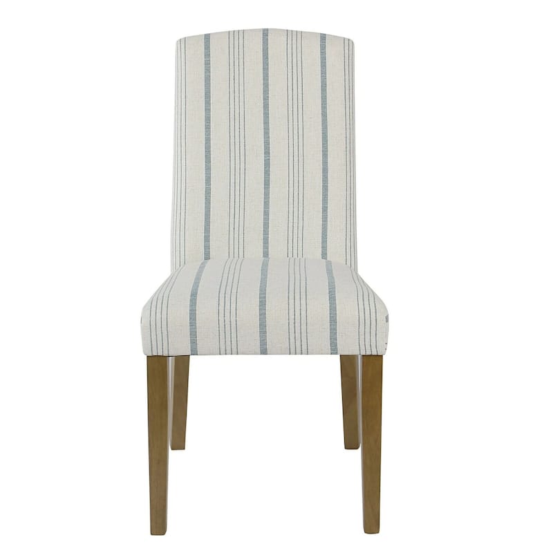 Brown/White Fabric Upholstered Wood Frame Dining Chair, Sturdy Dining Chair for Dining Rooms - 23.5