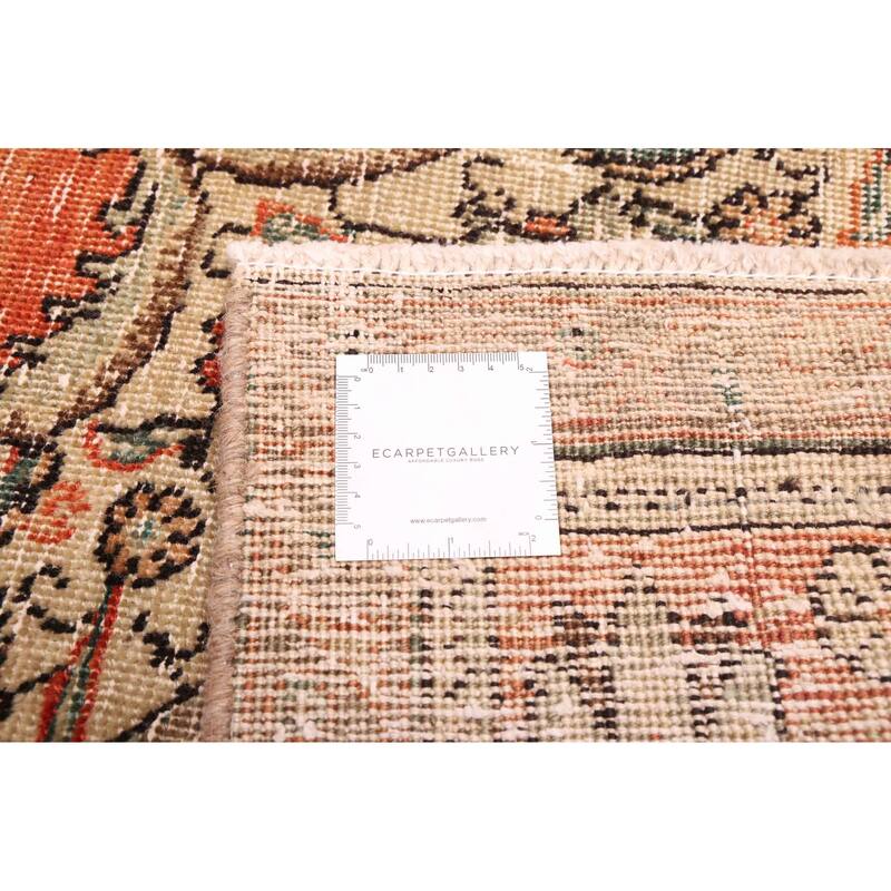 ECARPETGALLERY Hand-knotted Antalya Vintage Light Red Wool Rug - 6'10 x 10'6