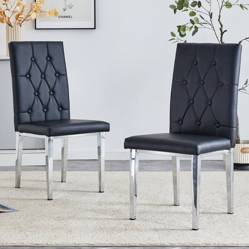 4-Piece Dining Chair Set High Backrest