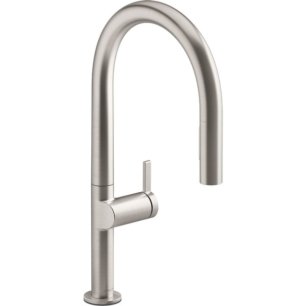 Components 1.5 GPM Single Hole Pull Down Kitchen Faucet with Two Function Sprayhead