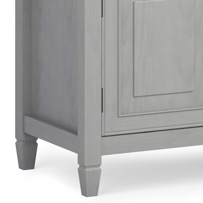 WYNDENHALL Hampshire SOLID WOOD 72 inch Wide Traditional TV Media Stand For TVs up to 80 inches - 72"w x 18"d x 24" h