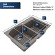 preview thumbnail 54 of 89, Karran Drop-In Quartz 33 in. 1-Hole 60/40 Double Bowl Kitchen Sink Kit